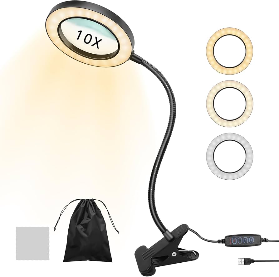 Amazon.co.jp: ZenCT 拡大鏡 スタンドルーペ ライト付き クリップ式 72