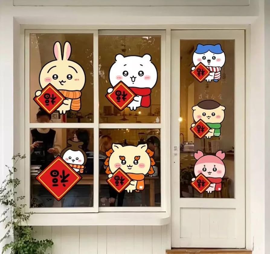 Amazon.co.jp: ちいかわ ステッカー 窓 ちいかわ グッズ ハチワレ