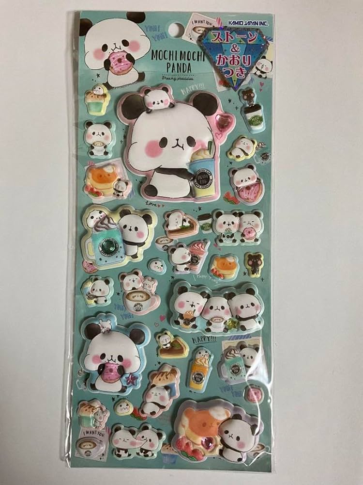 Amazon.co.jp: もちもちぱんだ シール 平成レトロ : 文房具・オフィス用品
