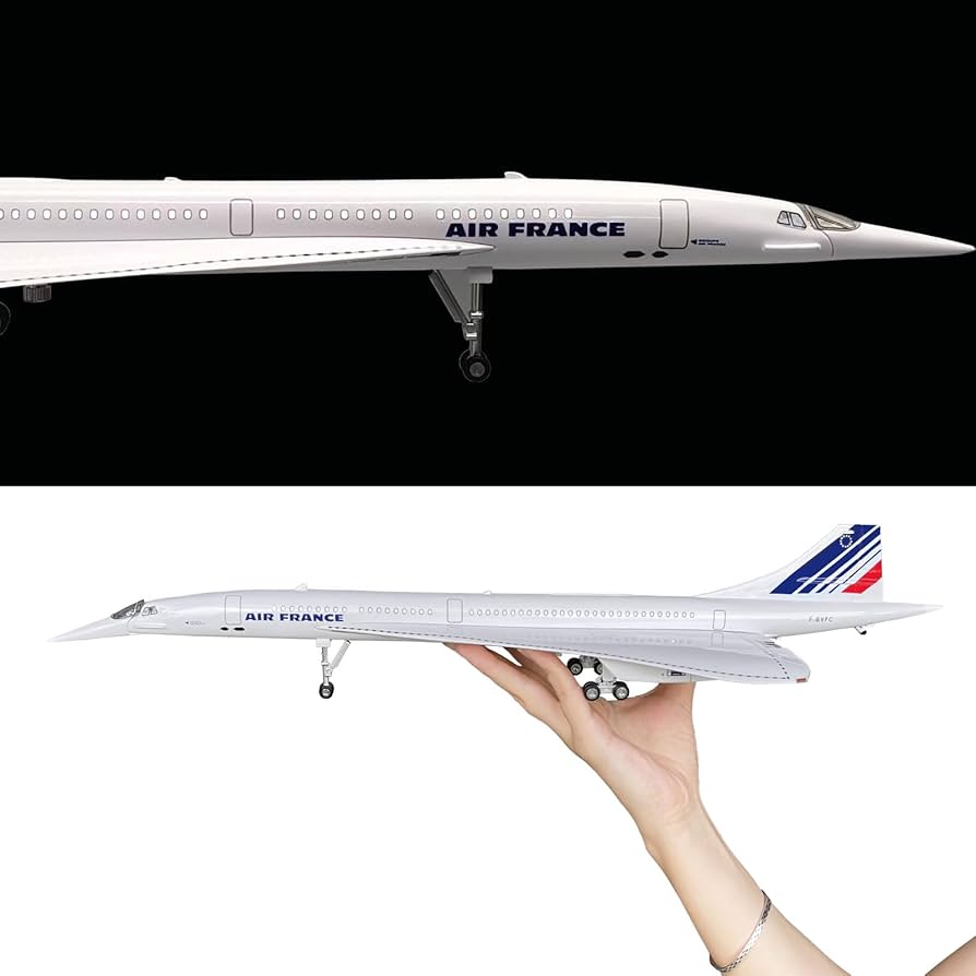 Amazon.co.jp: 1/125スケール コンコルド模型飛行機 - エールフランス