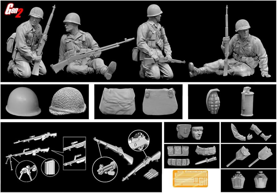 Amazon | プラッツ ドラゴン 1/35 WW2 アメリカ 戦車跨乗兵 フィギュア