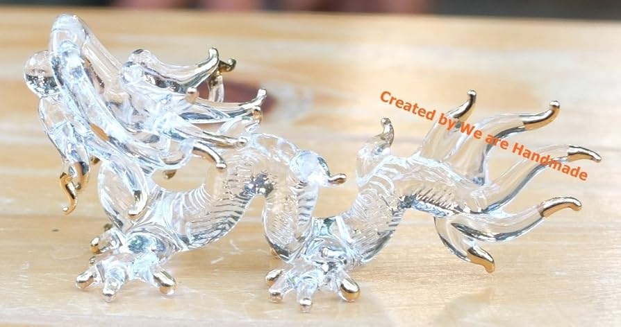 Amazon.co.jp: ハンドメイドの手吹きガラス幸運なドラゴン ガラス細工