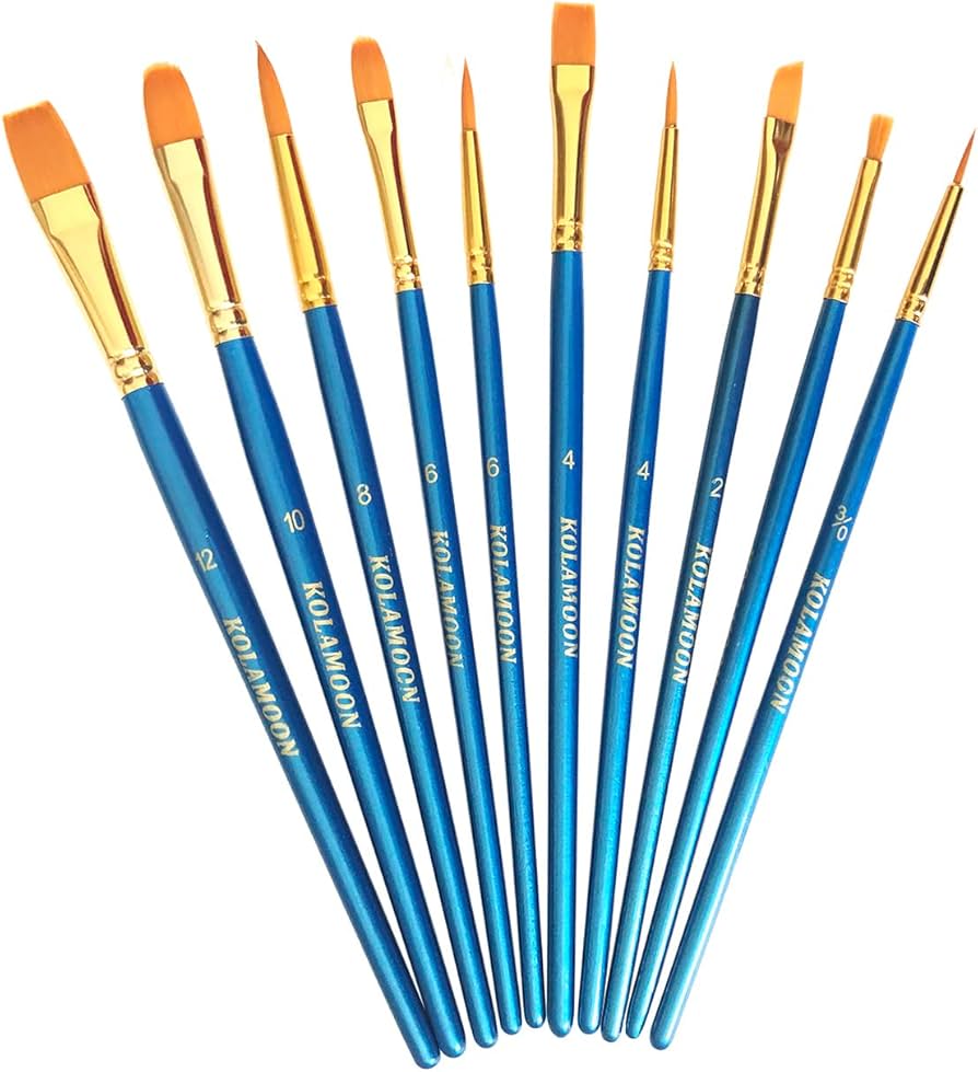 Amazon.co.jp: jwyndsq(おと) 10本水彩画 筆 アクリル絵の具 面相筆