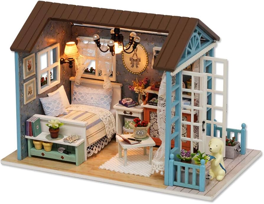 Amazon | TuKIIE DIY ミニチュアドールハウスキット 1:24スケール 木製