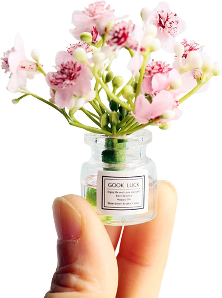 Amazon.co.jp: ミニチュア花瓶の花 ドールハウス ミニジャスミン