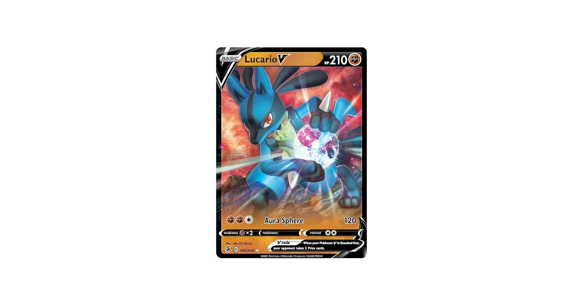 Amazon.com: Lucario V - 146/264 - Ultra Rare - Sword & Shield
