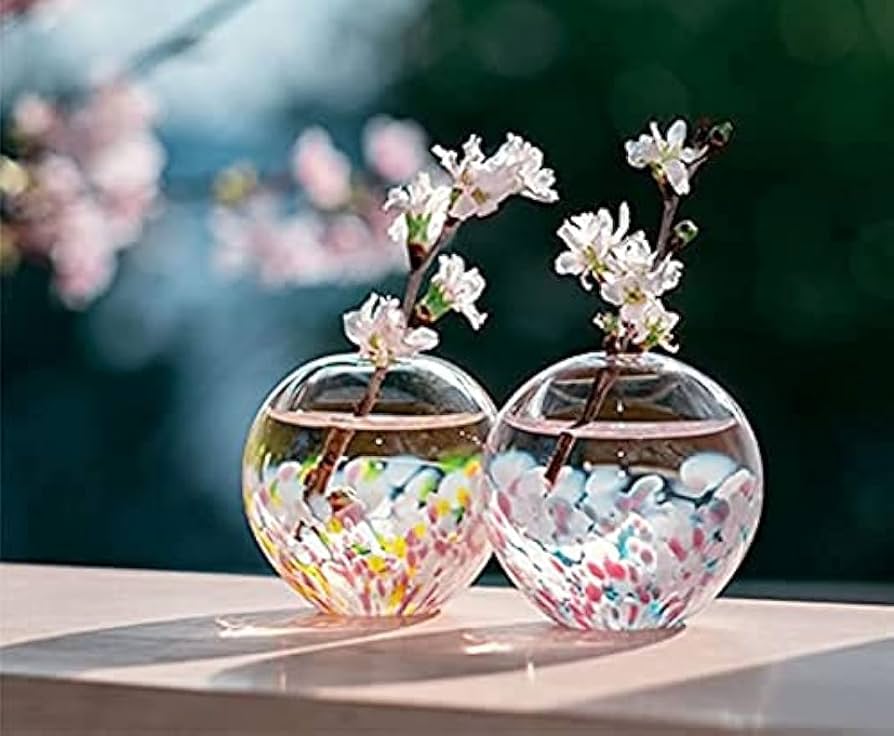Amazon.co.jp: 一輪挿し ガラス 桜 サクラ さくら柄 一輪挿し ガラス