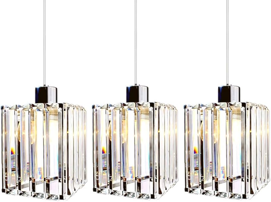 Amazon.co.jp : SAITODOU LED キューブ ペンダントライト クリスタル