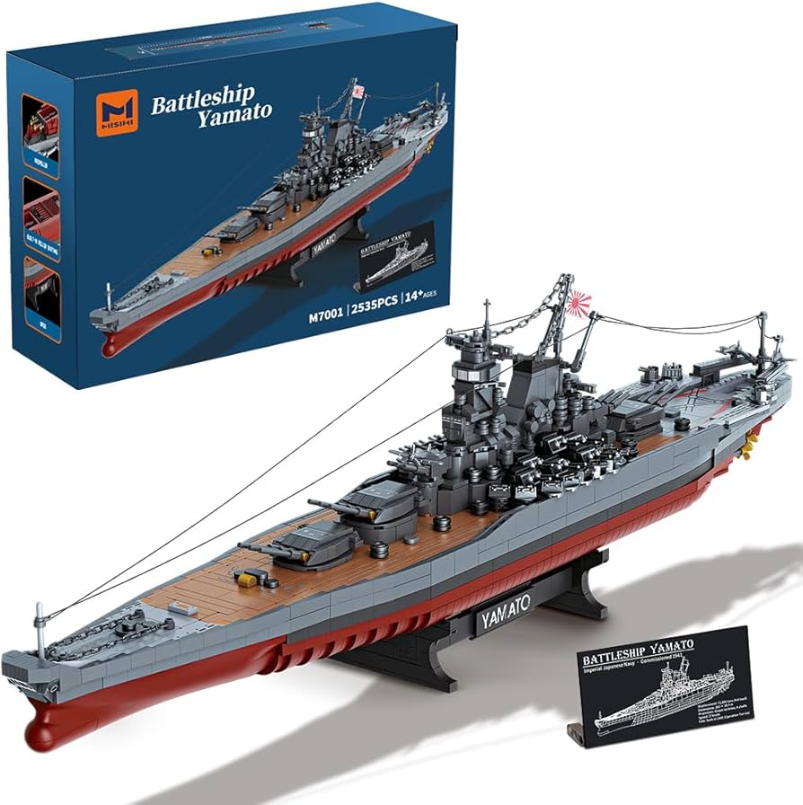 Amazon.com: MISINI M7001 1:300 Japanese Yamato Battleship Building