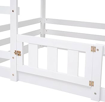 Amazon.com: Harper & Bright Designs Twin Over Twin House Bunk Bed