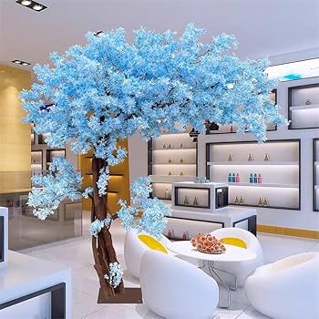 Amazon.com: ESRADA Artificial Cherry Blossom Tree, Blue Decor Fake