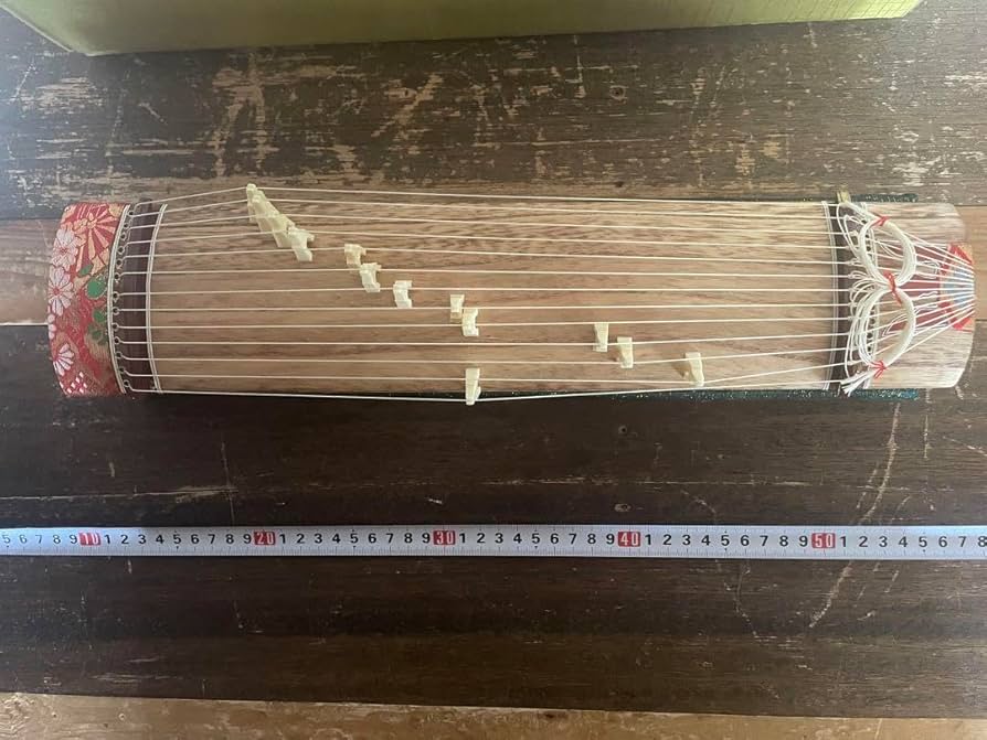 値下げ ミニお琴 13弦 約42㌢短琴 お琴の手引き付き 弾いて学ぶ 実用品