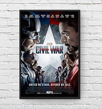 Amazon.co.jp: 【フレーム付-黒-】 映画ポスター キャプテンアメリカ