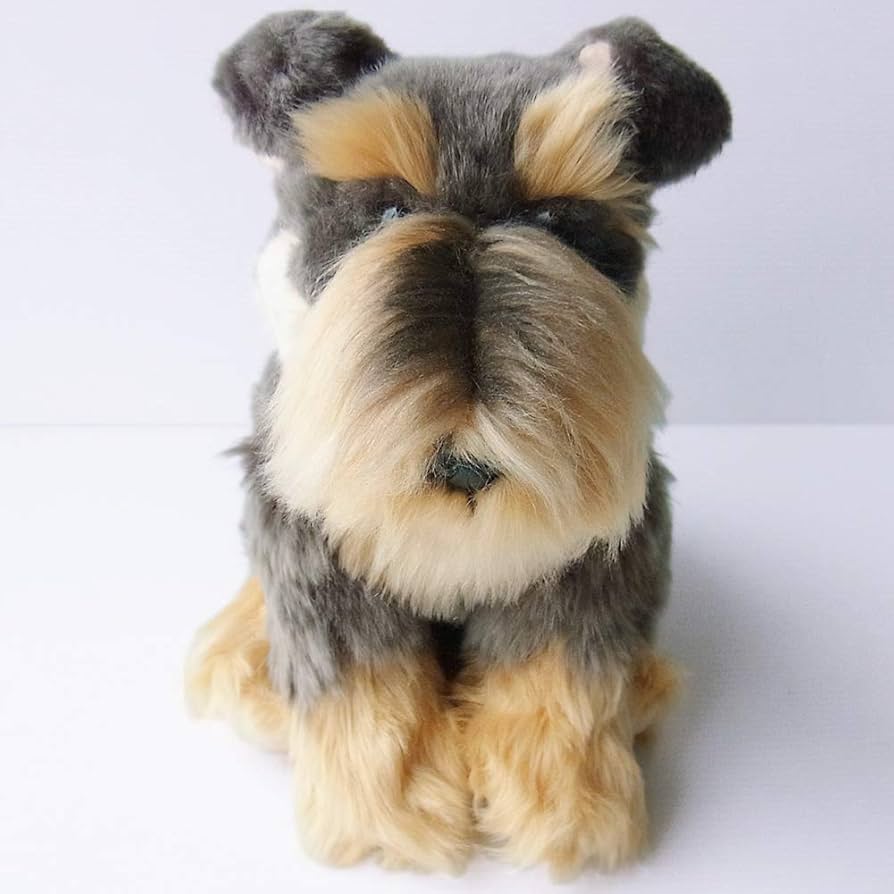 Amazon.co.jp: リアルな犬のぬいぐるみ｜ミニチュアシュナウザー