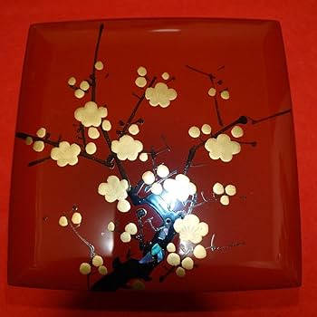 Amazon.co.jp: 会津漆器 三段重箱 お重 3段 金蒔絵 漆塗り 天然木 螺鈿