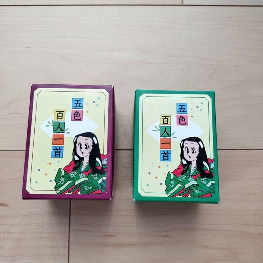 Amazon.co.jp: 五色百人一首セット 読み札（絵札）& 取り札（字札