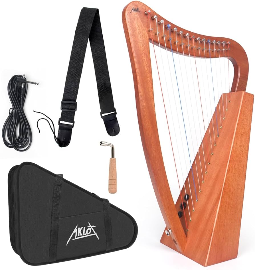 Amazon.com: Harp, AKLOT 15 Strings Mahogany Lyer Harp 22 inch