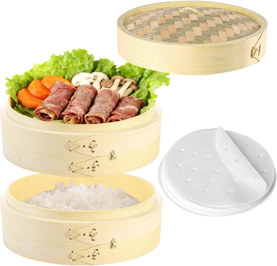 Amazon | 職人手作り 竹せいろ 蒸し器 竹セイロ 竹蒸篭 天然竹 中華