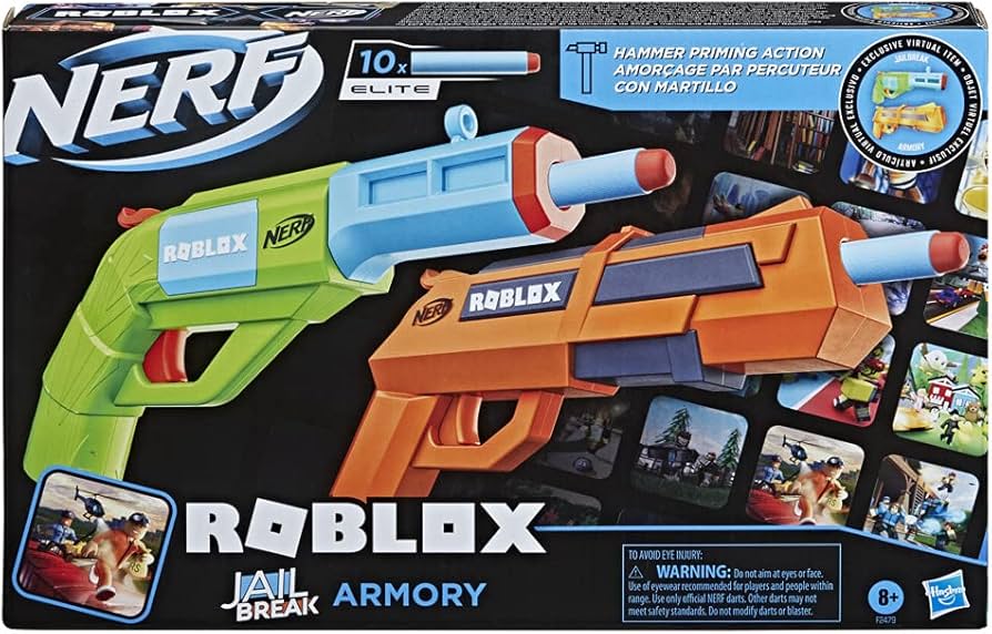 Amazon.com: Nerf F2479EU4 Roblox Jailbreak: Armoury, Includes 2