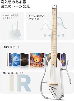 Amazon.co.jp: Donner HUSH-I PROトラベルギター ポータブルギター