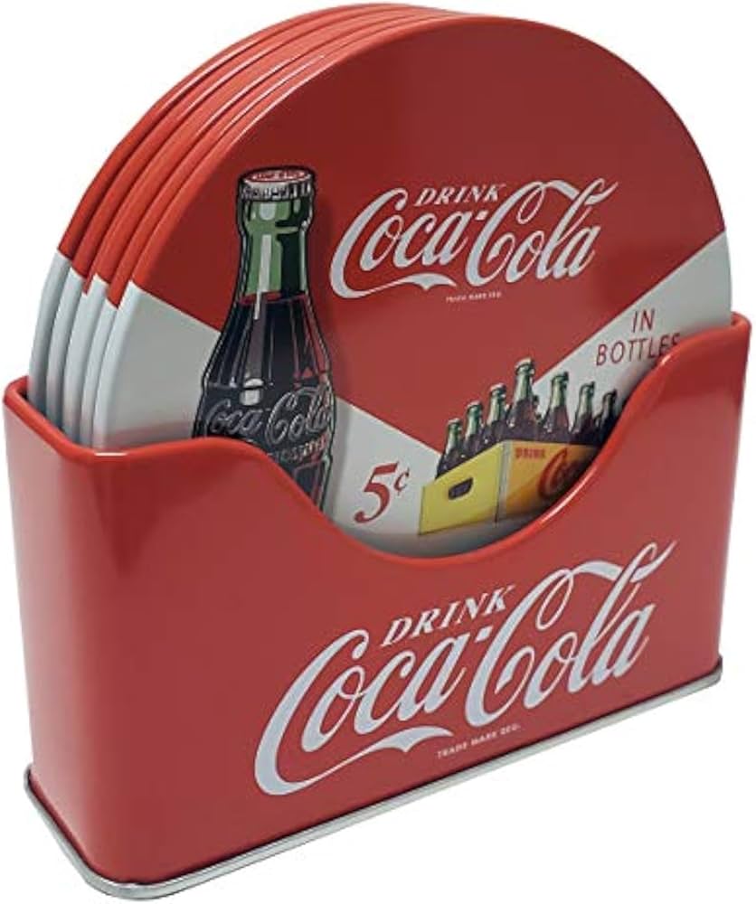 Amazon｜The Tin Box Company コーラ コースター6点セット スタンド