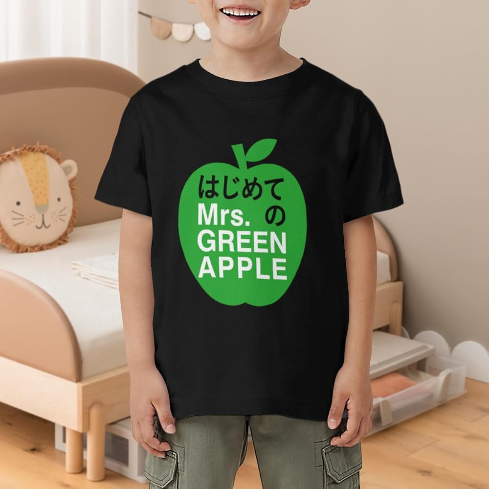 Amazon | [MGOBITY] ミセスグリーンアップル Tシャツ キッズ 半袖 丸首