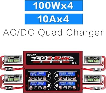 Amazon.com: BGUAD CQ3 10A 100W 1-6S 100Wx4/10Ax4 Balance Charger