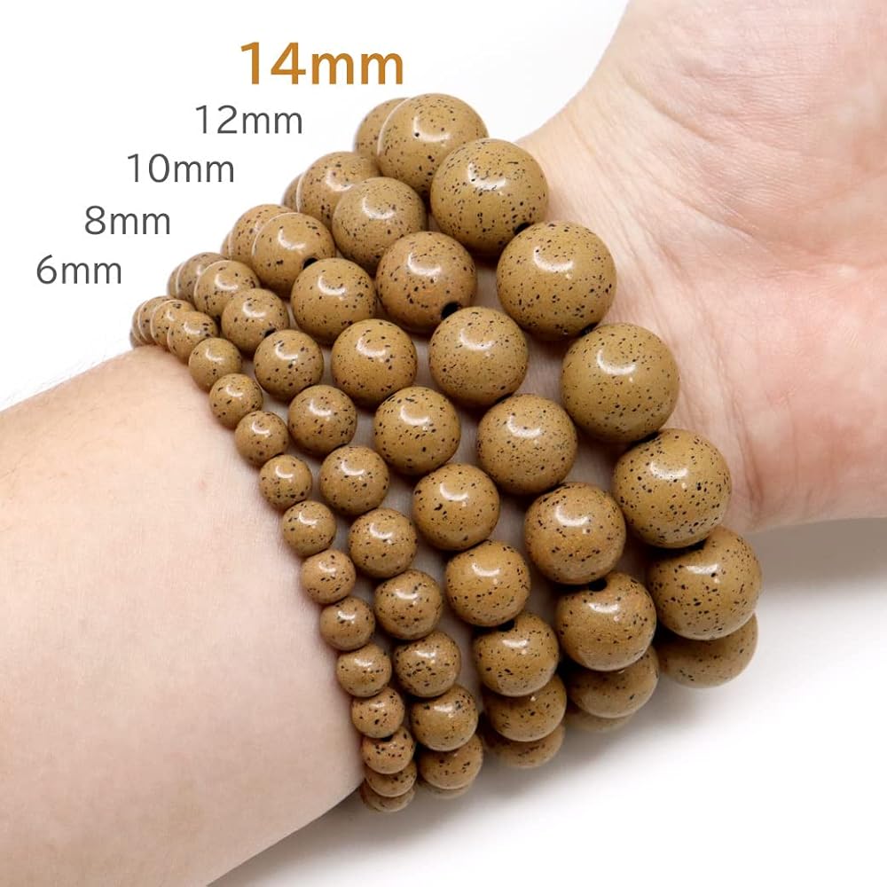 Amazon | [ONE.ONE] 北投石 ブレスレット 14mm 橙色 オレンジ 台湾産