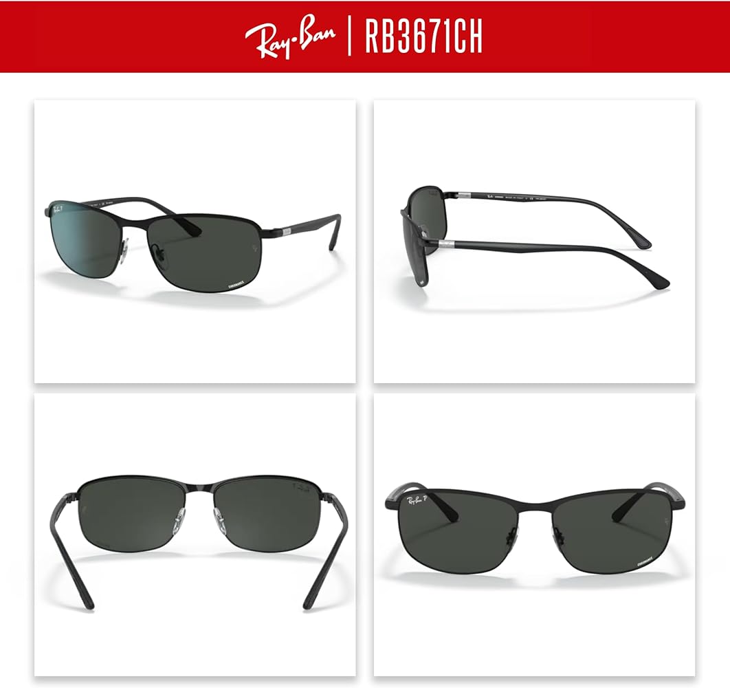 Amazon.com: Ray-Ban RB3671CH Chromance 186/K8 60MM Black/Polarized