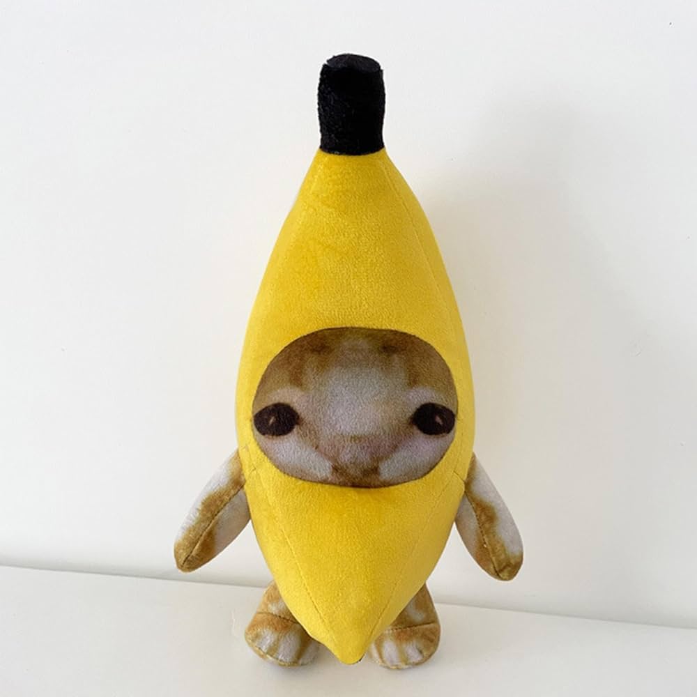 Amazon.co.jp: バナナキャットのぬいぐるみ | 猫のぬいぐるみバナナ