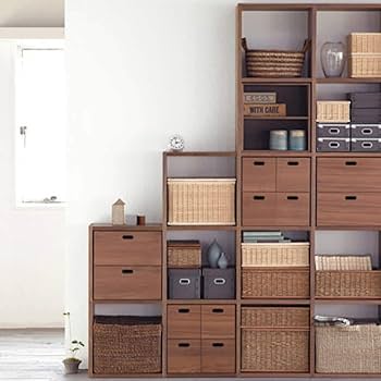 Amazon｜無印良品 スタッキングシェルフ・追加2段・ウォールナット材