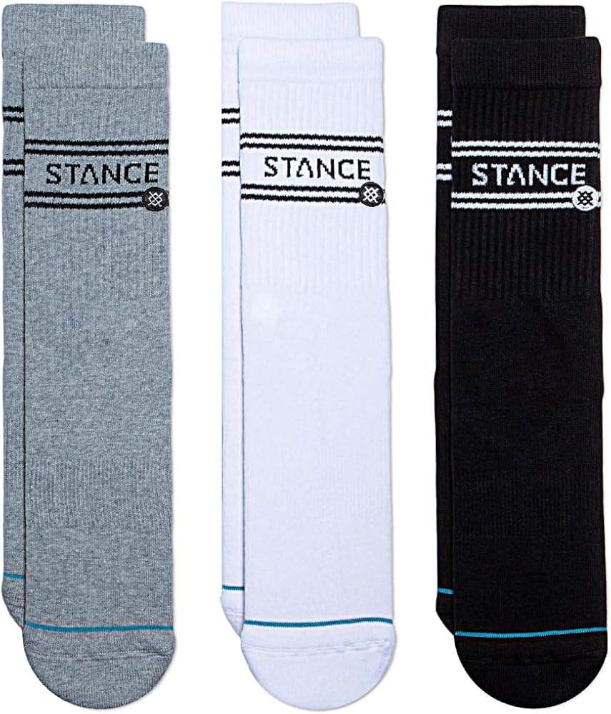 Stance Unisex Basic 1/4 3-Pack Multi Large, Multi, Large : Amazon