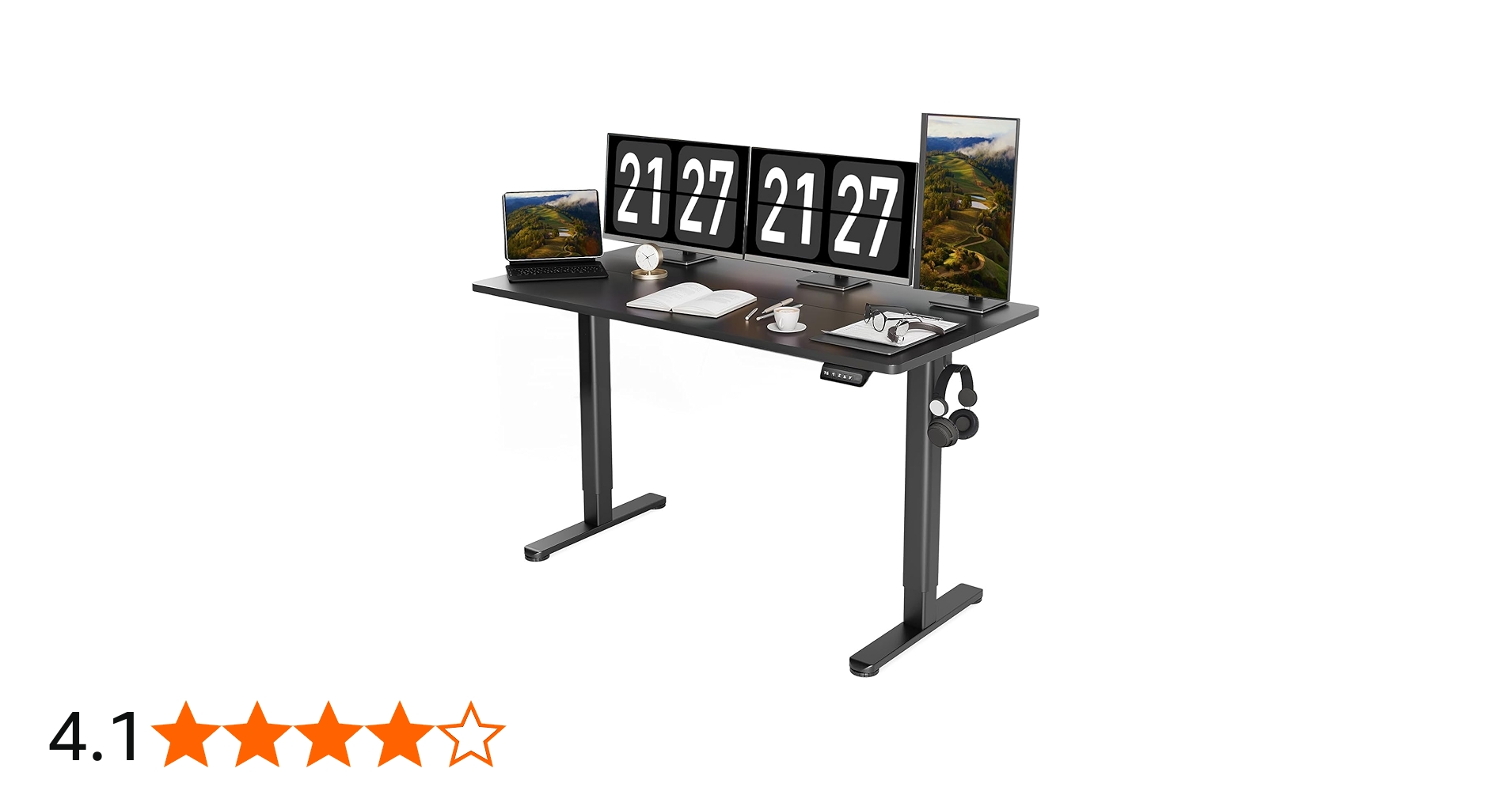 Treesland Electric Standing Desk, 55 Inch Height Adjustable