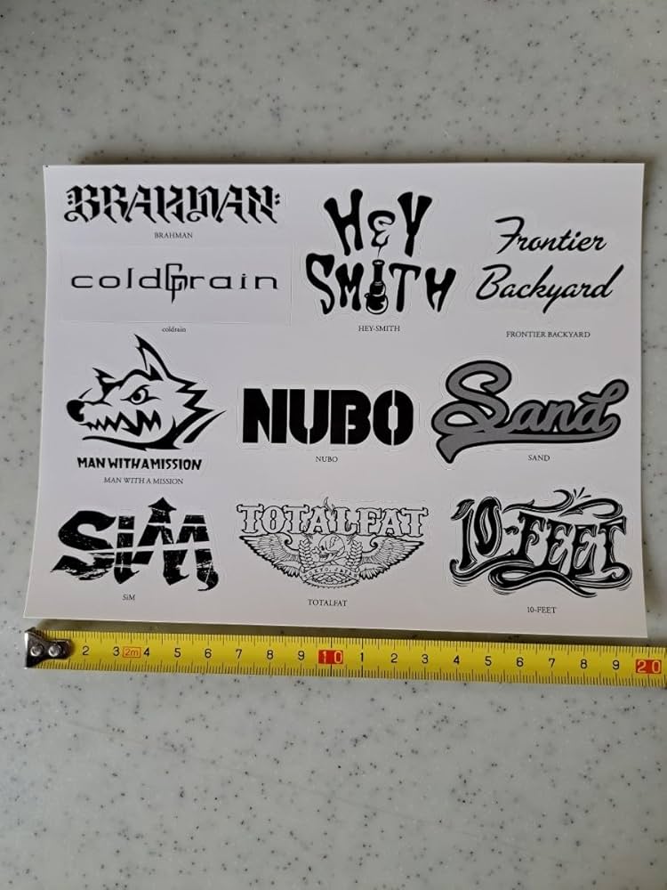 Amazon | バンド ステッカー 10枚 BRAHMAN 10-FEET HEY-SMITH TOTALFAT