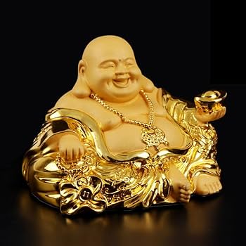 Amazon.co.jp: 仏像 七福神 布袋様 布袋 置物 ゴールド 布袋さん 置物