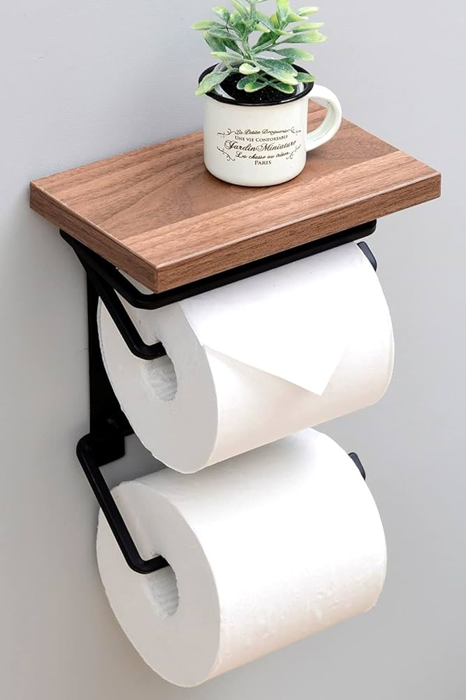 Amazon.co.jp: 山善(YAMAZEN) トイレットペーパーホルダー 棚付き