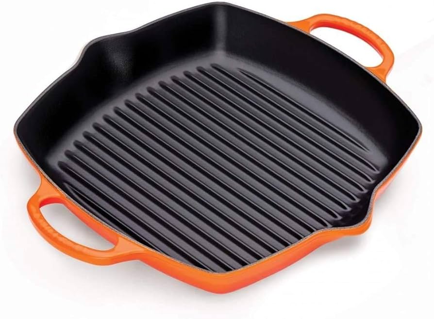 Amazon | Le Creuset 20200300900422 グリルパン 2つのシグハンドル