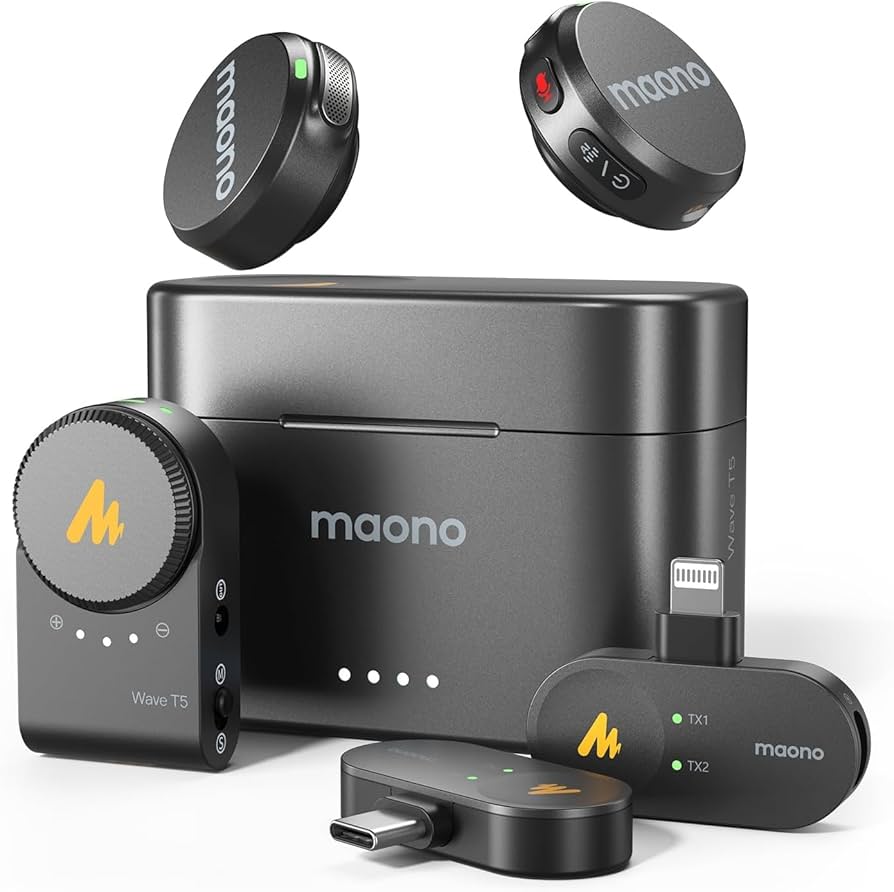 Amazon.co.jp: MAONO USB Type-C/Lightning-ピンマイク-ワイヤレス