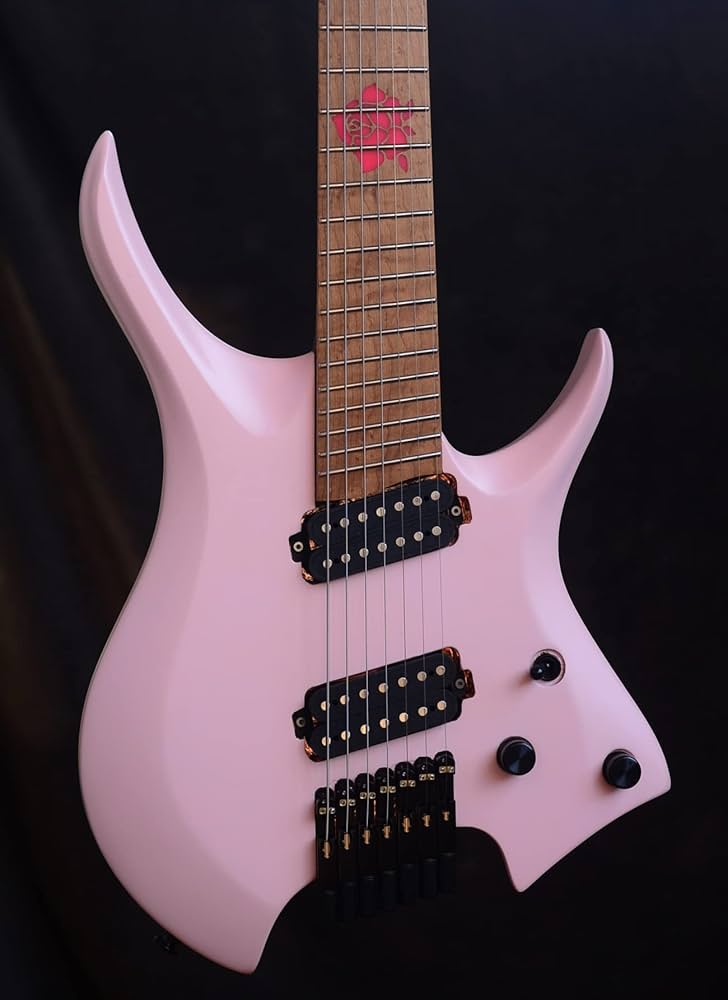Amazon | 2022 NKGuitar 扇形フレット 7 弦ヘッドレスエレキギター