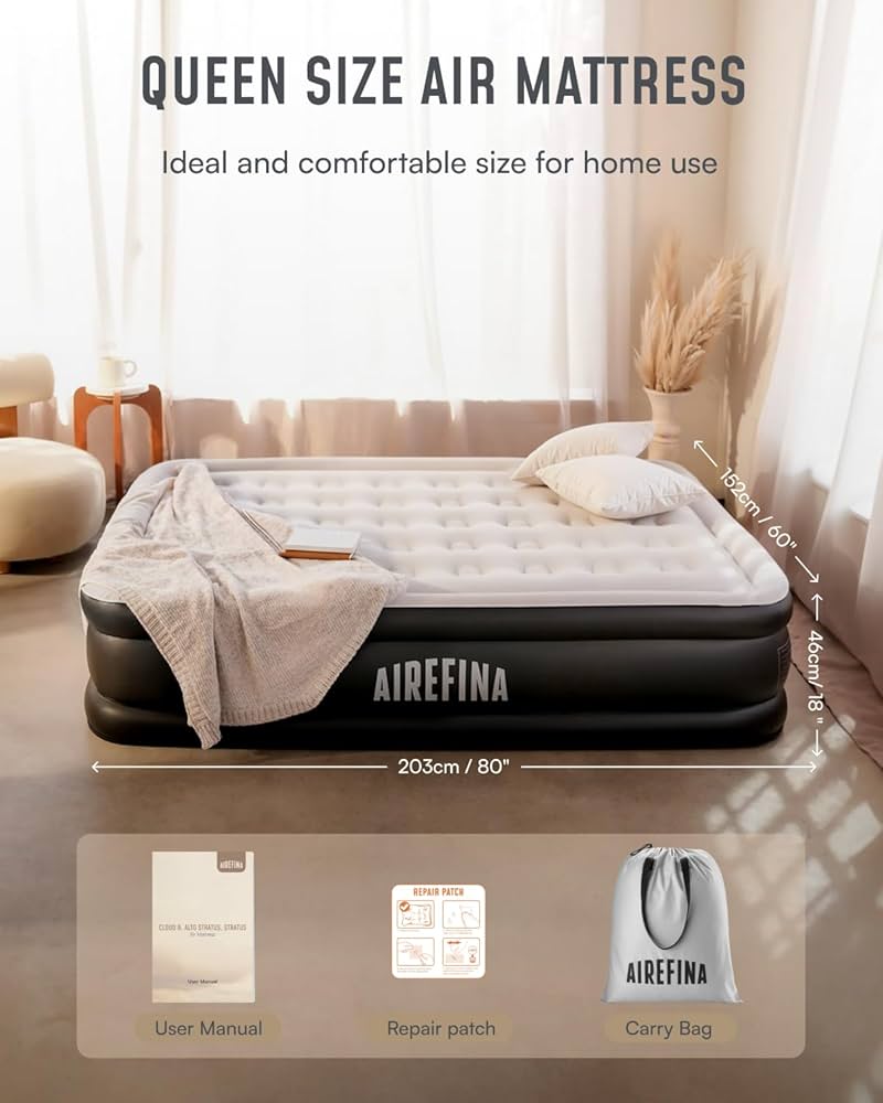 Amazon.com: Airefina Air Mattress Queen with Built in Pump, 18