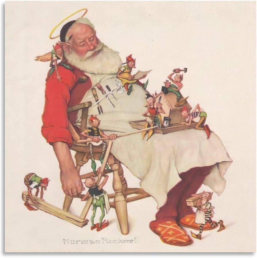 Amazon.co.jp: Norman Rockwell ノーマンロックウェル（サンタとその