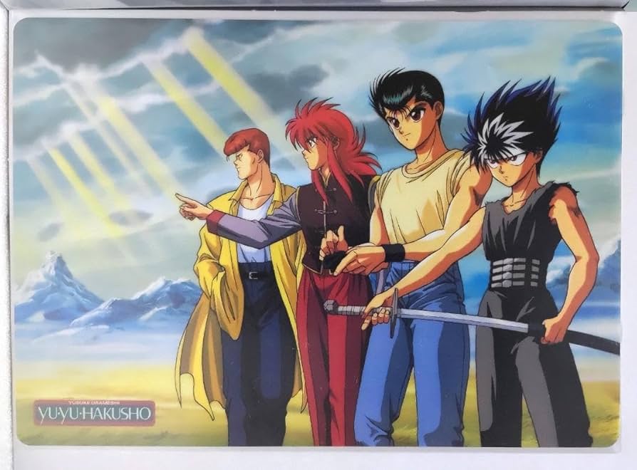 Amazon.co.jp: 幽遊 白書下敷き B5 当時物 美品 メイン4人 幽助