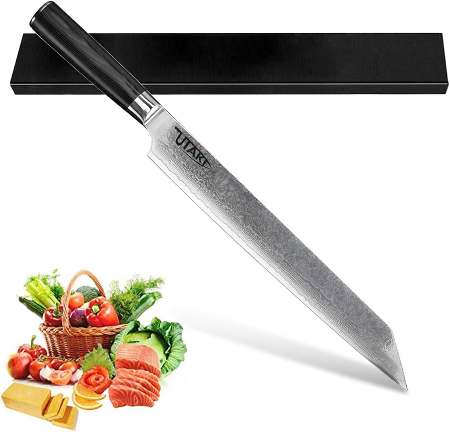 Amazon | Utaki 67層ダマスカス刺身包丁 切付型柳刃包丁 270mm 寿司