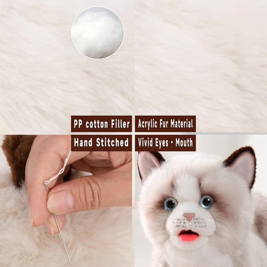 Amazon.co.jp: 動物のぬいぐるみ インタラクティブなラグドール猫 誕生