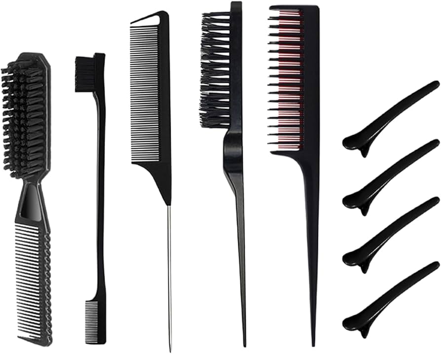 Amazon | 万能ヘアスタイリングコーム 9個ブラシセット プロ用 ヘア
