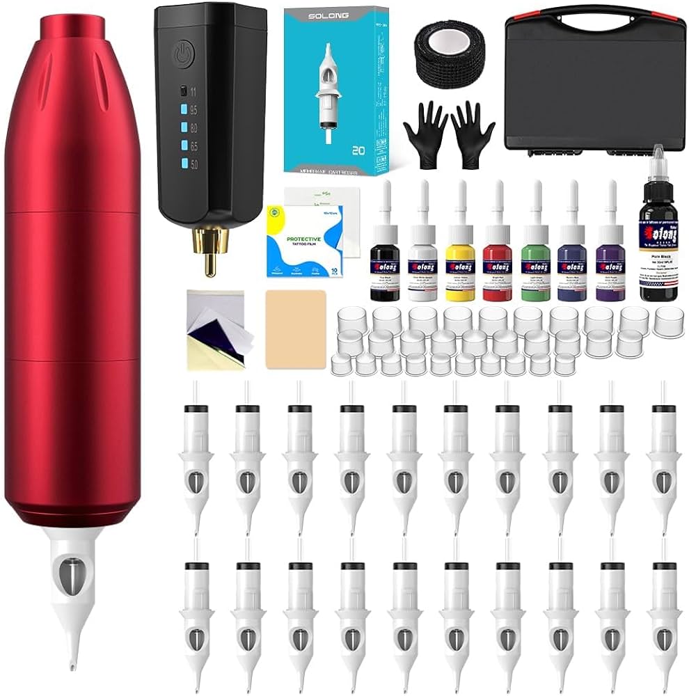Amazon.com: Nazzor Wireless Tattoo Pen Machine Kit Battery Power