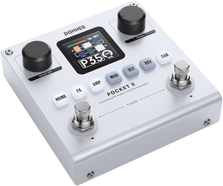 Amazon.com: Donner Pocket-X - Pedal de guitarra multiefectos para
