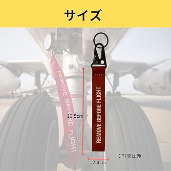 Amazon.co.jp: フライト タグ キーホルダー クリップ REMOVE BEFORE