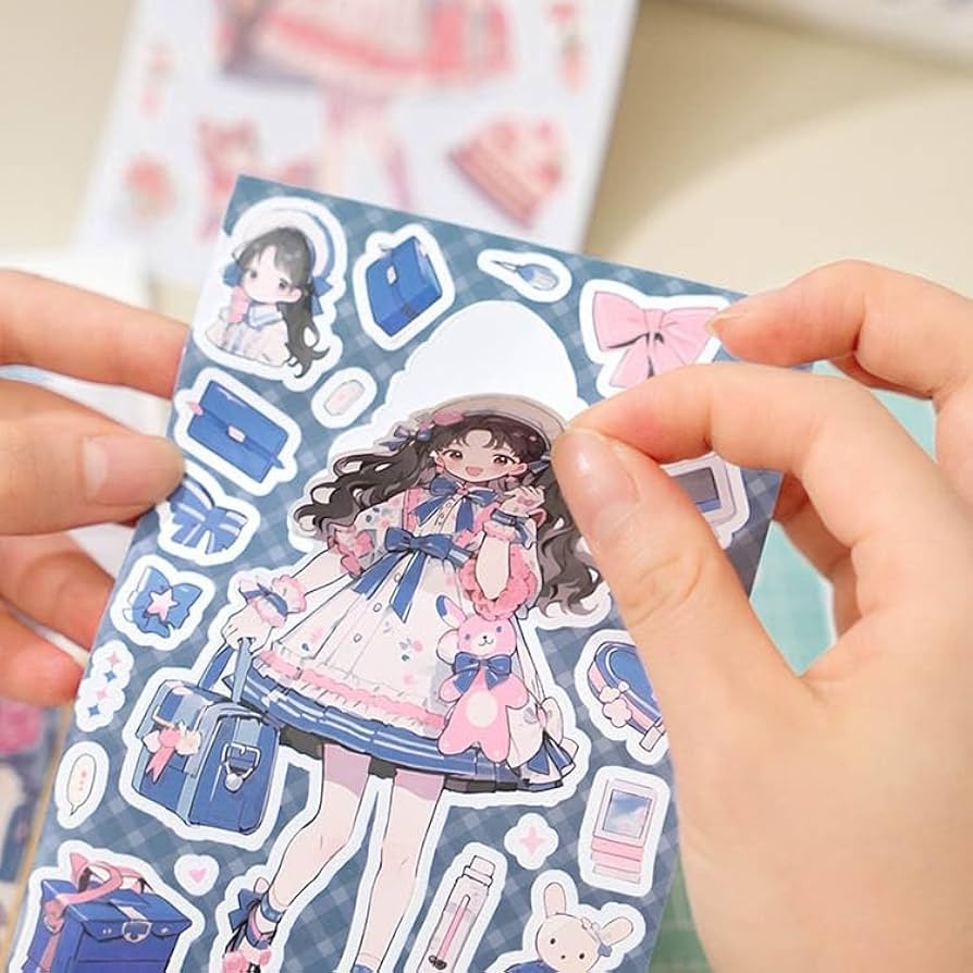 Amazon | ブック 型抜き かわいい 女の子 女子 少女 キャラクター