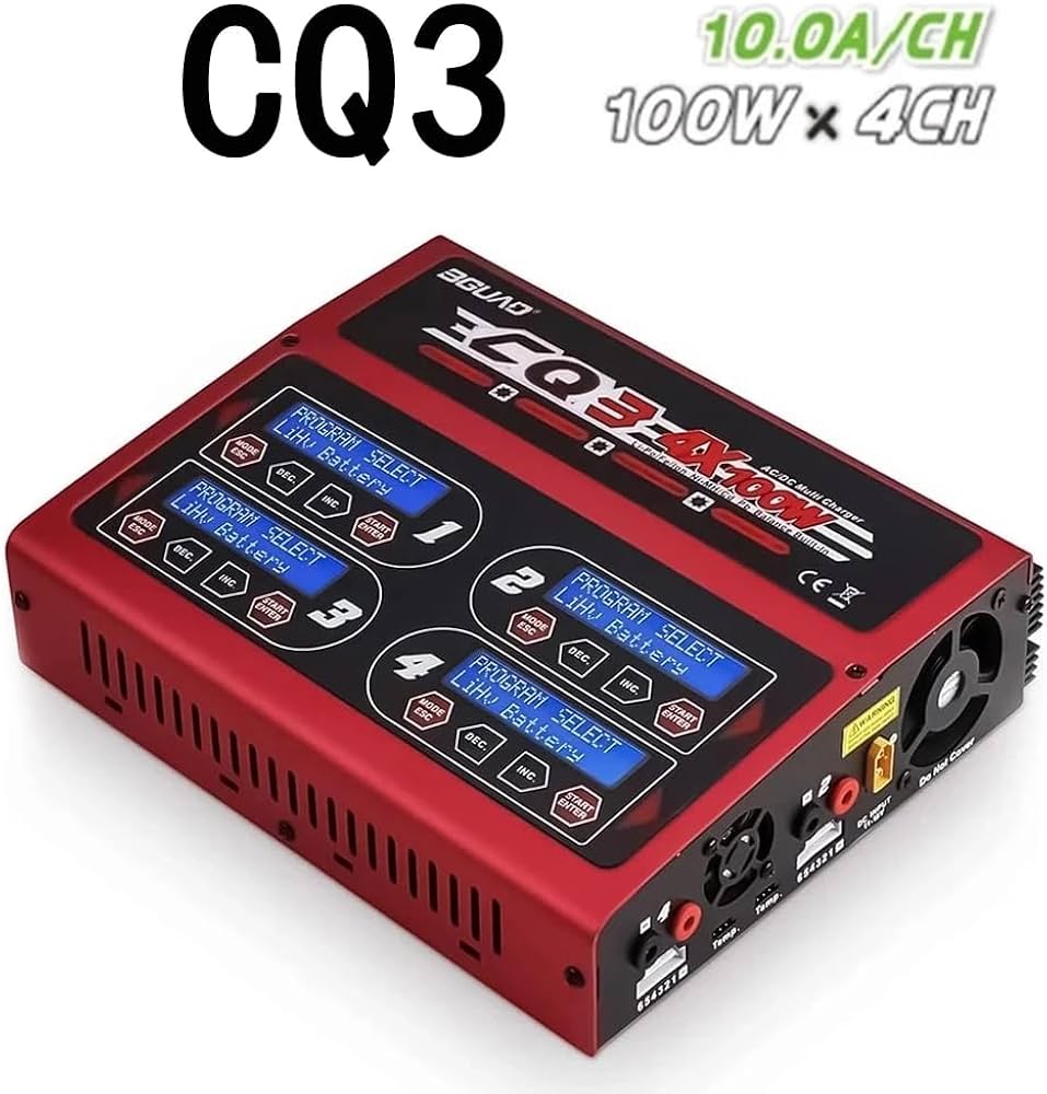 Amazon.com: BGUAD CQ3 10A 100W 1-6S 100Wx4/10Ax4 Balance Charger